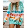 Women Tie  Dye Round Neck Long Sleeve Loose T  Shirts