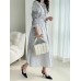 Stripe Contrast Color Pocket Belt Button Down Shirt Dress