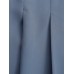 Women Brief Style Solid Color Pleated Mid Waist Loose Wide Leg Pants